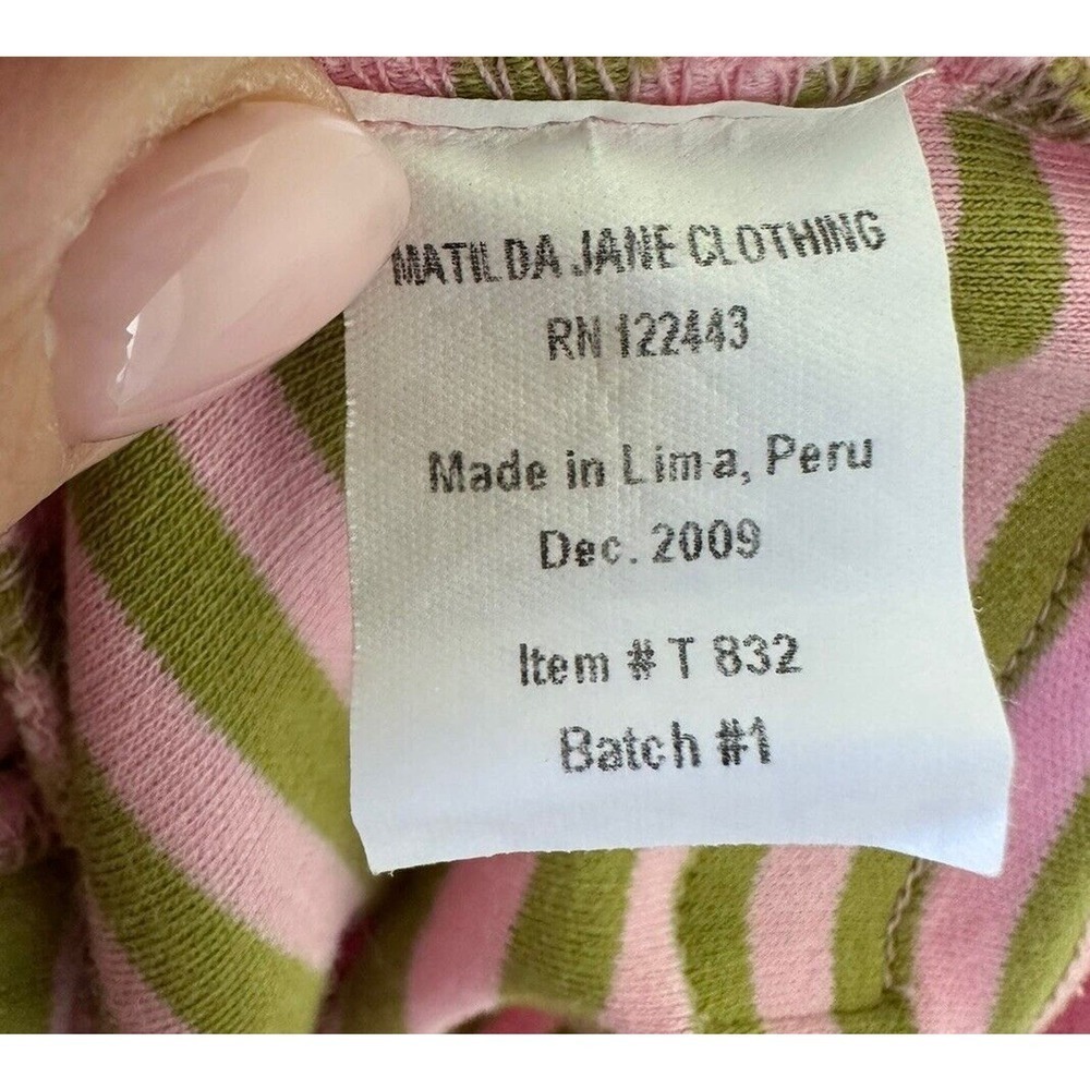 Matilda Jane Girls Cardigan Sweater Button Down Size 12 Striped Pima Cotton - Picture 6 of 6